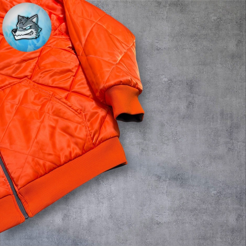adidas Originals Reversible Superstar Bomber Jacket Grey Orange Men's XL KR7618 - Picture 9 of 9